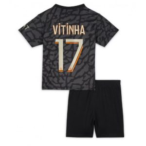 Paris Saint-Germain Fotballdrakt Barn Vitinha Ferreira #17 Tredjedrakt 2023-24 Kortermet (+ Korte bukser)