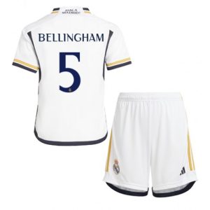 Real Madrid Fotballdrakt Jude Bellingham #5 Hjemmedrakt Barn 2023-24 Kortermet (+ Korte bukser)