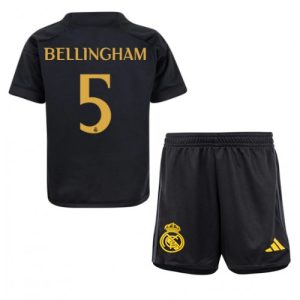 Real Madrid Fotballdrakt Jude Bellingham #5 Tredjedrakt Barn 2023-24 Kortermet (+ Korte bukser)