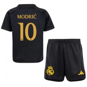 Real Madrid Fotballdrakt Luka Modric #10 Tredjedrakt Barn 2023-24 Kortermet (+ Korte bukser)
