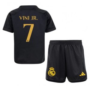 Real Madrid Fotballdrakt Vinicius Junior #7 Tredjedrakt Barn 2023-24 Kortermet (+ Korte bukser)