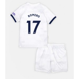 Tottenham Hotspur Fotballdrakt Barn Cristian Romero #17 Hjemmedrakt 2023-24 Kortermet (+ Korte bukser)