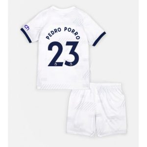 Tottenham Hotspur Fotballdrakt Barn Pedro Porro #23 Hjemmedrakt 2023-24 Kortermet (+ Korte bukser)