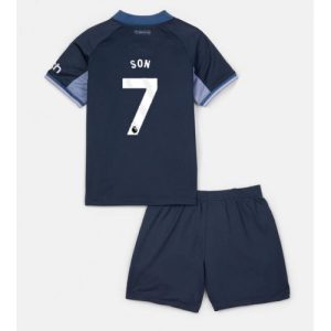 Tottenham Hotspur Fotballdrakt Barn Son Heung-min #7 Bortedrakt 2023-24 Kortermet (+ Korte bukser)