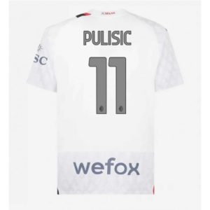 AC Milan Fotballdrakt Herre Christian Pulisic #11 Bortedrakt 2023-24 Kortermet