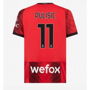 AC Milan Fotballdrakt Herre Christian Pulisic #11 Hjemmedrakt 2023-24 Kortermet