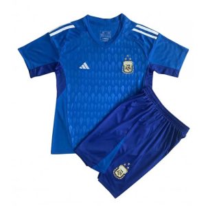 Argentina Fotballdrakt Barn Keeper Bortedrakt VM 2022 Kortermet (+ Korte bukser)