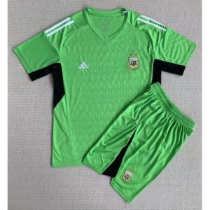 Argentina Fotballdrakt Barn Keeper Hjemmedrakt VM 2022 Kortermet (+ Korte bukser)