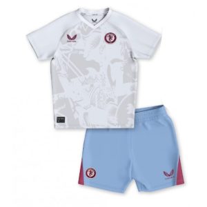 Aston Villa Fotballdrakt Barn Bortedrakt 2023-24 Kortermet (+ Korte bukser)