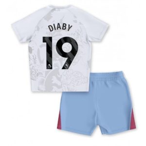 Aston Villa Fotballdrakt Barn Moussa Diaby #19 Bortedrakt 2023-24 Kortermet (+ Korte bukser)