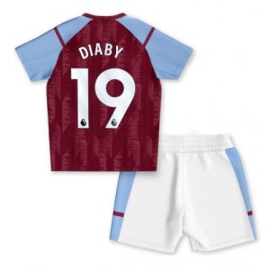 Aston Villa Fotballdrakt Barn Moussa Diaby #19 Hjemmedrakt 2023-24 Kortermet (+ Korte bukser)
