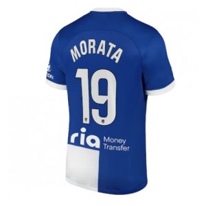 Atletico Madrid Fotballdrakt Herre Alvaro Morata #19 Bortedrakt 2023-24 Kortermet