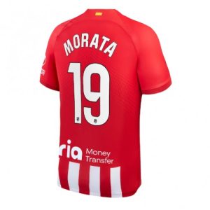 Atletico Madrid Fotballdrakt Herre Alvaro Morata #19 Hjemmedrakt 2023-24 Kortermet