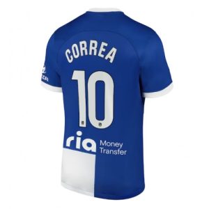 Atletico Madrid Fotballdrakt Herre Angel Correa #10 Bortedrakt 2023-24 Kortermet