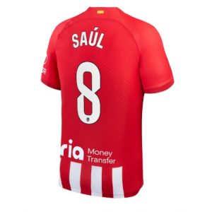 Atletico Madrid Fotballdrakt Herre Saul Niguez #8 Hjemmedrakt 2023-24 Kortermet