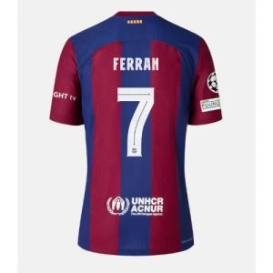Barcelona Fotballdrakt Herre Ferran Torres #7 Hjemmedrakt 2023-24 Kortermet