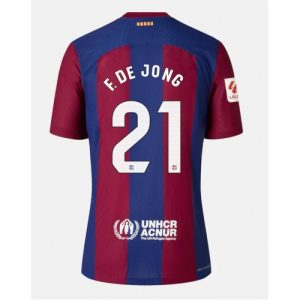 Barcelona Fotballdrakt Herre Frenkie de Jong #21 Hjemmedrakt 2023-24 Kortermet