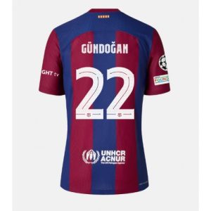 Barcelona Fotballdrakt Herre Ilkay Gundogan #22 Hjemmedrakt 2023-24 Kortermet