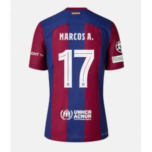 Barcelona Fotballdrakt Herre Marcos Alonso #17 Hjemmedrakt 2023-24 Kortermet