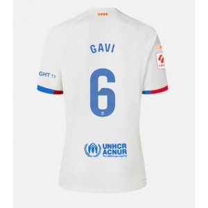 Barcelona Fotballdrakt Herre Paez Gavi #6 Bortedrakt 2023-24 Kortermet