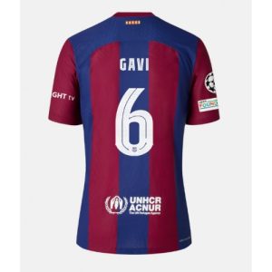 Barcelona Fotballdrakt Herre Paez Gavi #6 Hjemmedrakt 2023-24 Kortermet