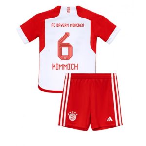 Bayern Munich Fotballdrakt Barn Joshua Kimmich #6 Hjemmedrakt 2023-24 Kortermet (+ Korte bukser)