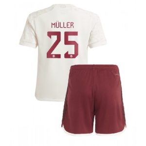 Bayern Munich Fotballdrakt Barn Thomas Muller #25 Tredjedrakt 2023-24 Kortermet (+ Korte bukser)