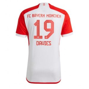 Bayern Munich Fotballdrakt Herre Alphonso Davies #19 Hjemmedrakt 2023-24 Kortermet