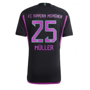 Bayern Munich Fotballdrakt Herre Thomas Muller #25 Bortedrakt 2023-24 Kortermet