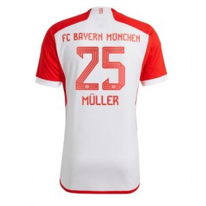 Bayern Munich Fotballdrakt Herre Thomas Muller #25 Hjemmedrakt 2023-24 Kortermet