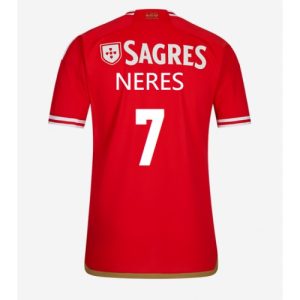 Benfica Fotballdrakt Herre David Neres #7 Hjemmedrakt 2023-24 Kortermet