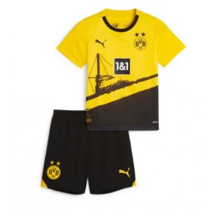 Borussia Dortmund Fotballdrakt Barn Hjemmedrakt 2023-24 Kortermet (+ Korte bukser)