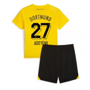 Borussia Dortmund Fotballdrakt Barn Karim Adeyemi #27 Hjemmedrakt 2023-24 Kortermet (+ Korte bukser)