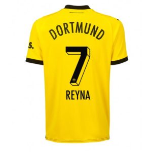 Borussia Dortmund Fotballdrakt Herre Giovanni Reyna #7 Hjemmedrakt 2023-24 Kortermet