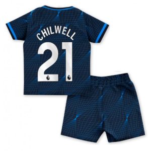 Chelsea Fotballdrakt Barn Ben Chilwell #21 Bortedrakt 2023-24 Kortermet (+ Korte bukser)