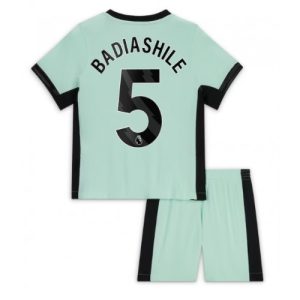 Chelsea Fotballdrakt Barn Benoit Badiashile #5 Tredjedrakt 2023-24 Kortermet (+ Korte bukser)