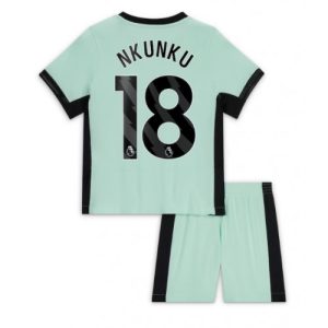 Chelsea Fotballdrakt Barn Christopher Nkunku #18 Tredjedrakt 2023-24 Kortermet (+ Korte bukser)