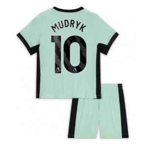 Chelsea Fotballdrakt Barn Mykhailo Mudryk #10 Tredjedrakt 2023-24 Kortermet (+ Korte bukser)