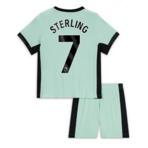 Chelsea Fotballdrakt Barn Raheem Sterling #7 Tredjedrakt 2023-24 Kortermet (+ Korte bukser)