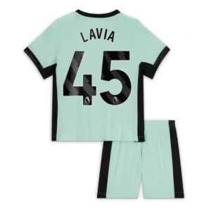Chelsea Fotballdrakt Barn Romeo Lavia #45 Tredjedrakt 2023-24 Kortermet (+ Korte bukser)