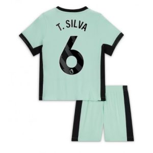 Chelsea Fotballdrakt Barn Thiago Silva #6 Tredjedrakt 2023-24 Kortermet (+ Korte bukser)