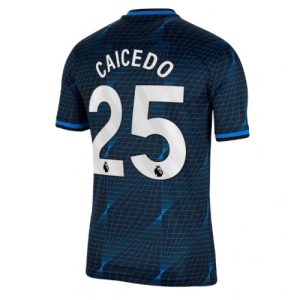 Chelsea Fotballdrakt Herre Moises Caicedo #25 Bortedrakt 2023-24 Kortermet