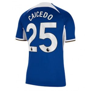 Chelsea Fotballdrakt Herre Moises Caicedo #25 Hjemmedrakt 2023-24 Kortermet