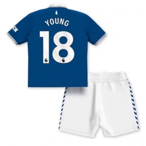 Everton Fotballdrakt Barn Ashley Young #18 Hjemmedrakt 2023-24 Kortermet (+ Korte bukser)