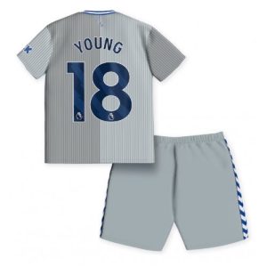 Everton Fotballdrakt Barn Ashley Young #18 Tredjedrakt 2023-24 Kortermet (+ Korte bukser)
