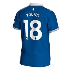 Everton Fotballdrakt Herre Ashley Young #18 Hjemmedrakt 2023-24 Kortermet
