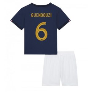 Frankrike Fotballdrakt Barn Matteo Guendouzi #6 Hjemmedrakt VM 2022 Kortermet (+ Korte bukser)