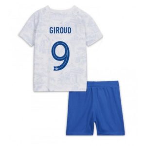 Frankrike Fotballdrakt Barn Olivier Giroud #9 Bortedrakt VM 2022 Kortermet (+ Korte bukser)