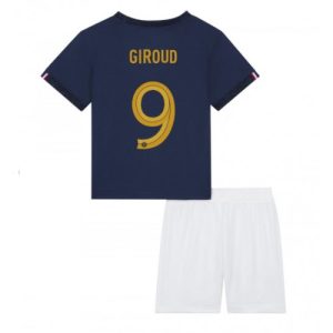 Frankrike Fotballdrakt Barn Olivier Giroud #9 Hjemmedrakt VM 2022 Kortermet (+ Korte bukser)