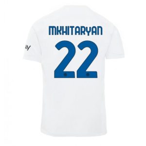 Inter Milan Fotballdrakt Herre Henrikh Mkhitaryan #22 Bortedrakt 2023-24 Kortermet